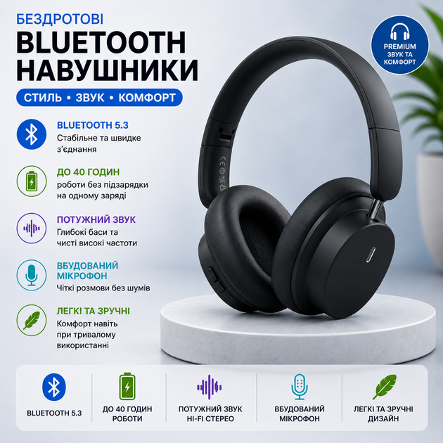 Беспроводные наушники Baseus Bowie D05 Bluetooth накладные наушники с микрофоном Серые (Grey) - Фото 4 Беспроводные наушники Baseus Bowie D05 Bluetooth накладные наушники с микрофоном Серые (Grey) - изображение 4