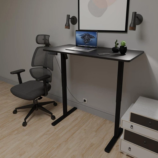 Стіл Mealux PowerDesk Lite Black з електрорегулюванням висоти (арт. EVO-201 Lite B/B) - изображение 2