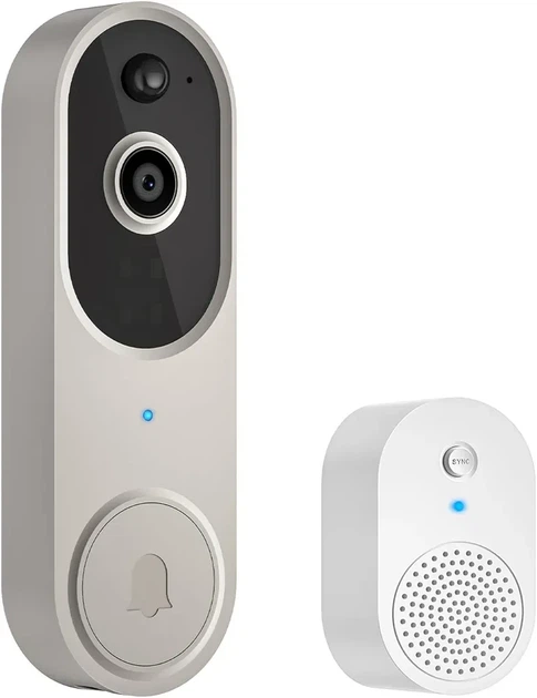 Бездротова Wi-Fi відеокамера BITEPASS 1080p FHD, AI-детекція людини, нічне бачення, двостороннє аудіо, дзвінок - зображення 2