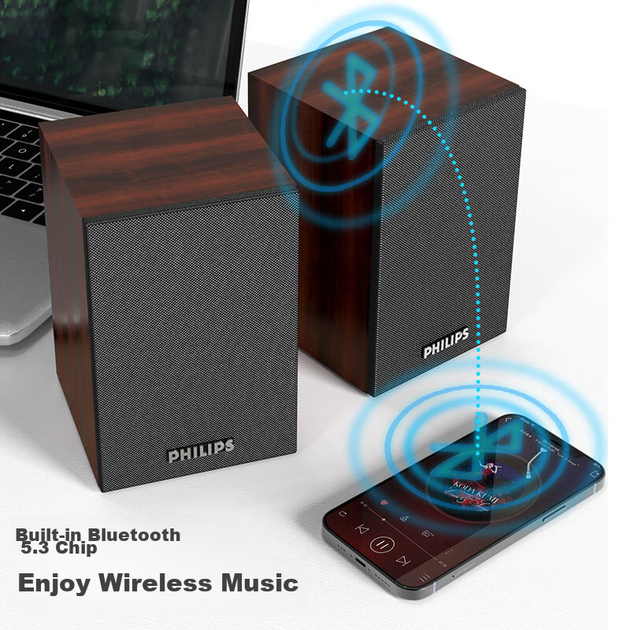 Акустическая система PHILIPS SPA20 Bluetooth/3.5 мм-USB - изображение 5