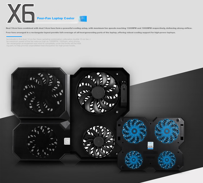 Охлаждающая подставка для ноутбука DeepCool X6 - изображение 4