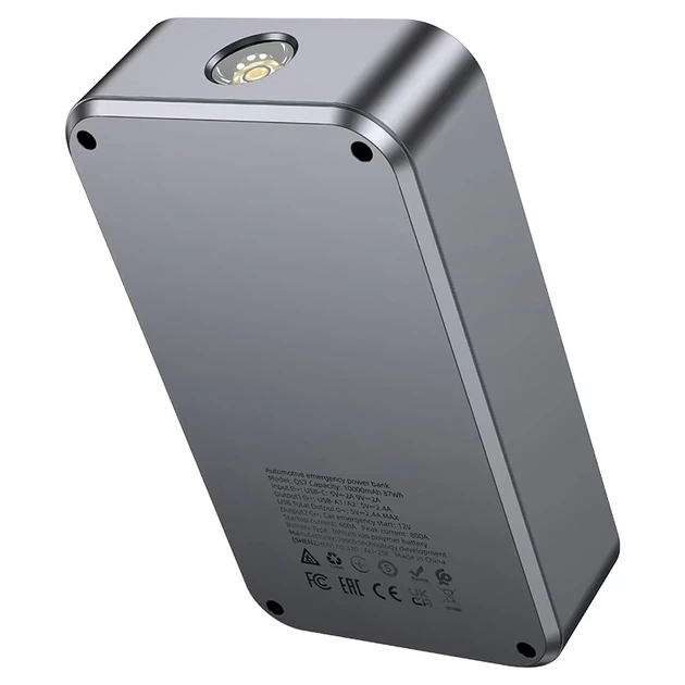Автомобильное пусковое устройство Hoco QS7/Power Bank(10000mAh) Серый - Фото 2 Автомобильное пусковое устройство Hoco QS7/Power Bank(10000mAh) Серый - изображение 2