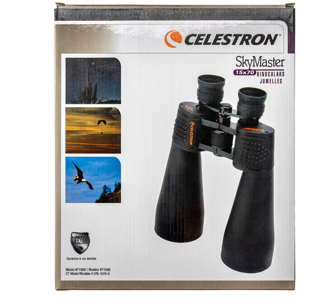 Бінокль Celestron Skymaster 15x70 Чорний 71009 - Фото 5 Бінокль Celestron Skymaster 15x70 Чорний 71009 - зображення 5