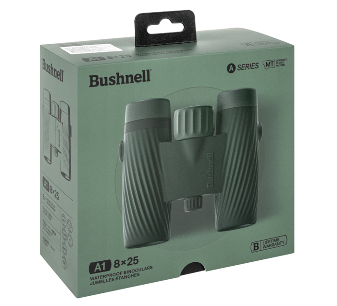 Бинокль Bushnell A1 Compact 8x25 Зеленый A1-825CG - Фото 3 Бинокль Bushnell A1 Compact 8x25 Зеленый A1-825CG - изображение 3