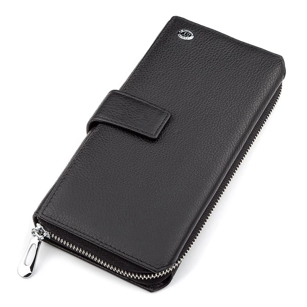 Чоловічий гаманець ST Leather 18453 (ST128) стильний чорний - Фото 1 Чоловічий гаманець ST Leather 18453 (ST128) стильний чорний - зображення 1