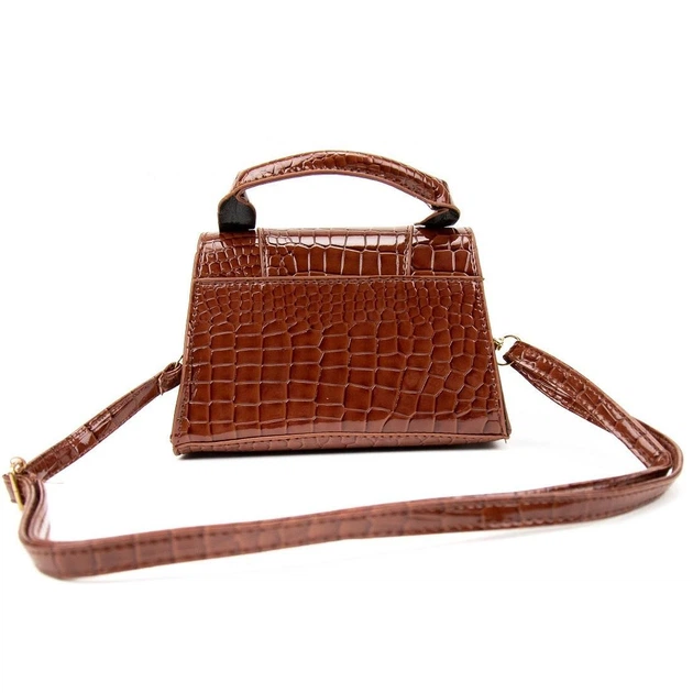 Каркасное небольшое кроссбоди из эко-кожи Lilly P2-17068985C коричневое - изображение 7