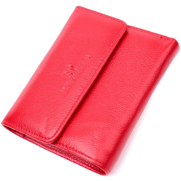 Яркий женский кошелек с монетницей из натуральной кожи ST Leather 19493 красный - Фото 4 Яркий женский кошелек с монетницей из натуральной кожи ST Leather 19493 красный - изображение 4