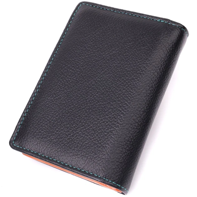 Стильный кошелек для женщин из натуральной кожи ST Leather 22501 черный - изображение 2