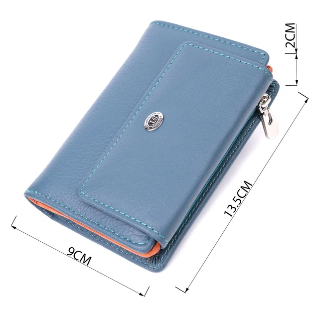 Интересный кошелек для женщин из натуральной кожи ST Leather 22504 бирюзовый - Фото 3 Интересный кошелек для женщин из натуральной кожи ST Leather 22504 бирюзовый - изображение 3
