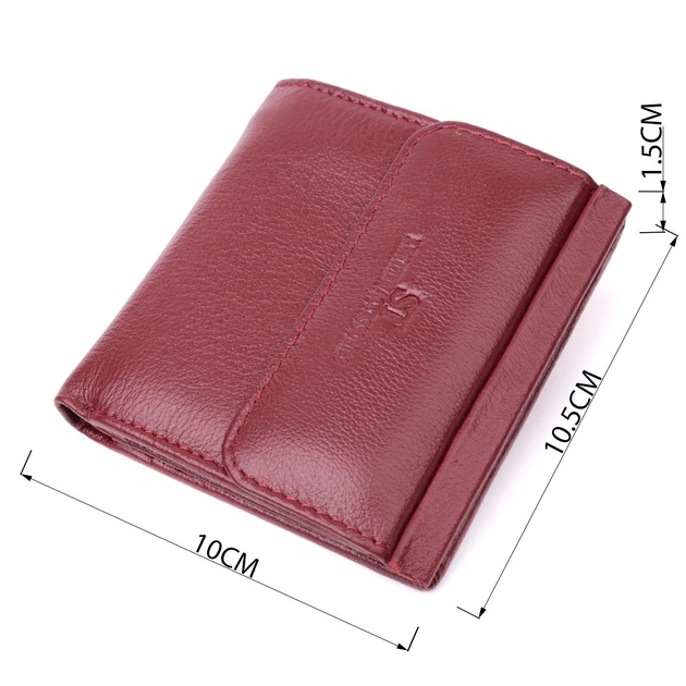 Небольшой женский кошелек с монетницей из натуральной кожи ST Leather 22544 бордовый - Фото 7 Небольшой женский кошелек с монетницей из натуральной кожи ST Leather 22544 бордовый - изображение 7