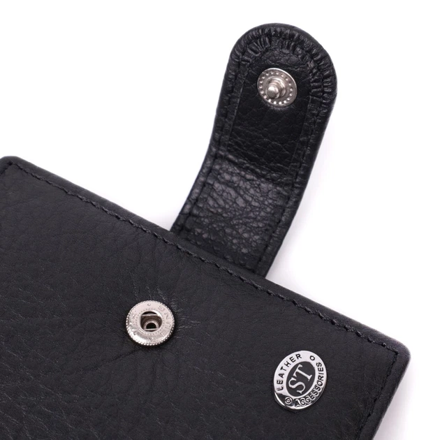 Чоловічий гаманець зручного розміру ST Leather 22471 чорний - Фото 9 Чоловічий гаманець зручного розміру ST Leather 22471 чорний - зображення 9