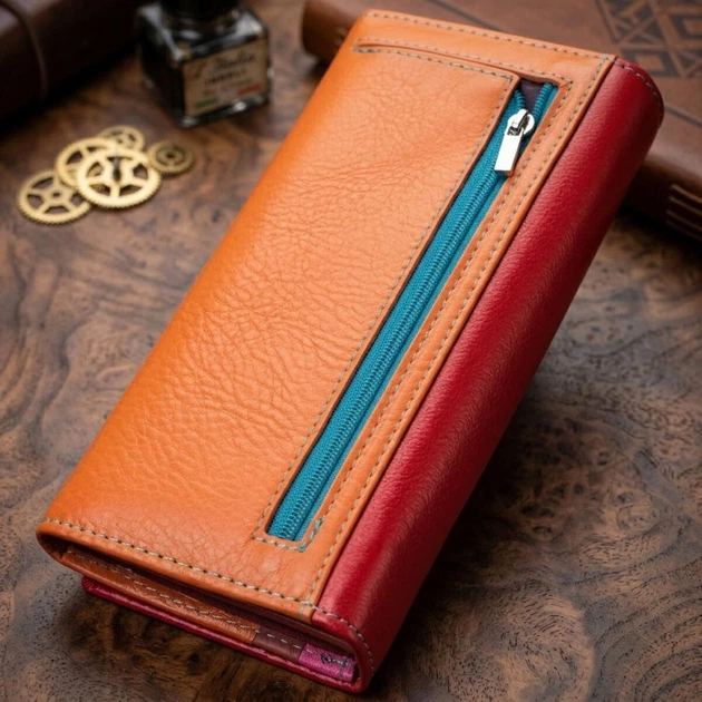 Великий гаманець для прекрасних жінок із натуральної шкіри ST Leather 22518 різнокольоровий - Фото 4 Великий гаманець для прекрасних жінок із натуральної шкіри ST Leather 22518 різнокольоровий - зображення 4
