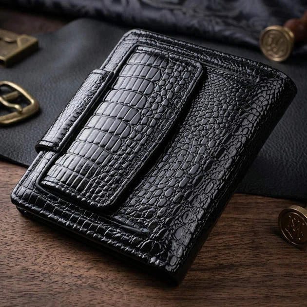 Кошелек для женщин среднего размера из натуральной кожи кожи ST Leather 22686 черный - Фото 3 Кошелек для женщин среднего размера из натуральной кожи кожи ST Leather 22686 черный - изображение 3