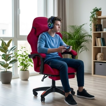 Игровое кресло DIEGO ALCANTARA PRO Red Компьютерные игровые кресла - изображение 10