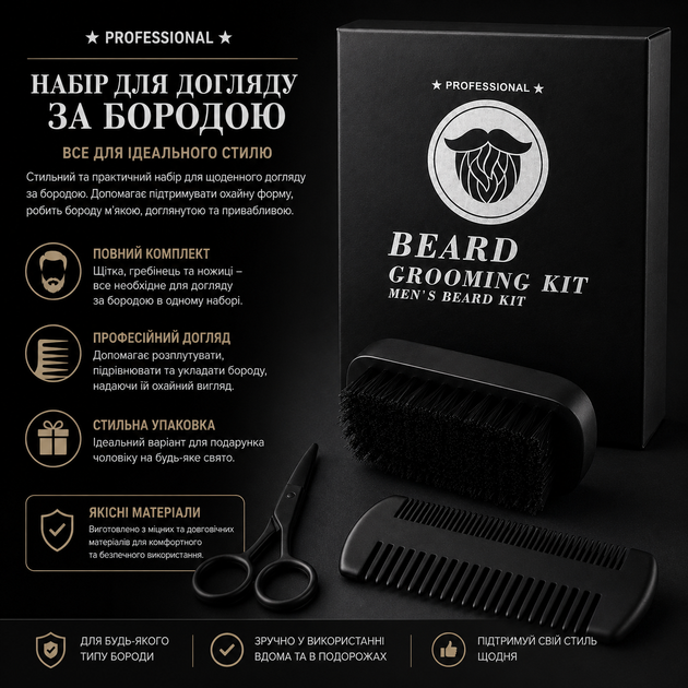 Набір для догляду за бородою - Фото 2 Набір для догляду за бородою - зображення 2