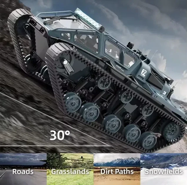 Всюдихід на радіокеруванні JJRC C8812 Ripsaw EV3 F-4 Сірий - зображення 10