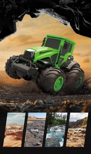 Радиоуправляемый трактор-амфибия зеленый JJRC Amphibious 4x4 - изображение 5