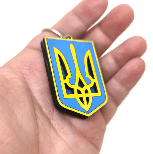 Брелок деревянный "Герб Украины" 6x4 см Односторонний (EW817547324) - изображение 4