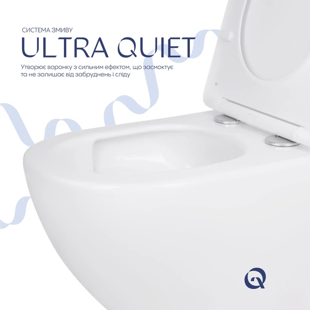 Унитаз подвесной Qtap Jay безободочный Ultra Quiet с сиденьем Soft-close QT07335177W - Фото 5 Унитаз подвесной Qtap Jay безободочный Ultra Quiet с сиденьем Soft-close QT07335177W - изображение 5