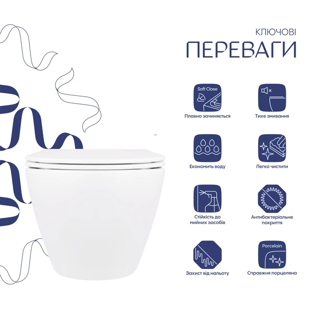 Унитаз подвесной Qtap Jay безободочный с сиденьем Soft-close QT07335176W - изображение 3