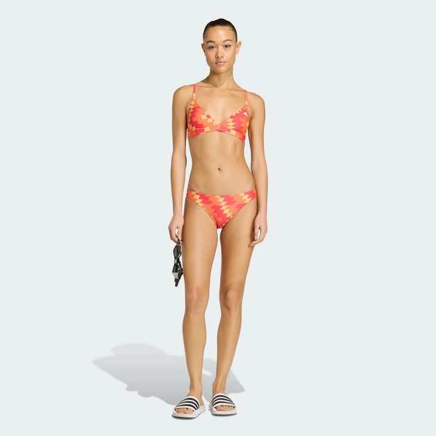 Жіночий купальник Padded Football-Inspired 2-Way Strap Triangle Bikini adidas KR4904 (42) червоний (4068822058186) - зображення 3