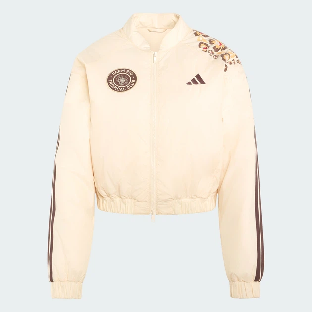 Жіночий бомбер ADIDAS x FARM RIO adidas KR0283 (M) бежевий (4068804302269) - Фото 6 Жіночий бомбер ADIDAS x FARM RIO adidas KR0283 (M) бежевий (4068804302269) - зображення 6