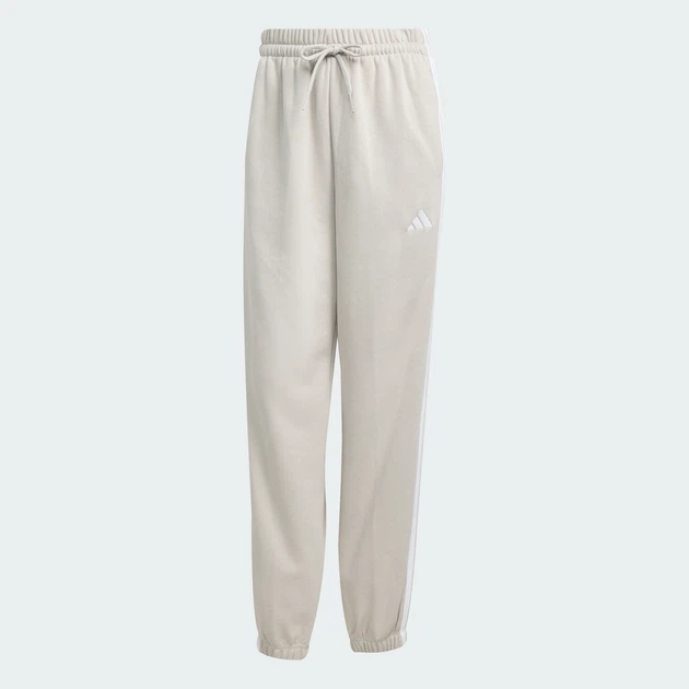 Женские джоггеры Essentials 3-Stripes Fleece Loose-Fit adidas JX7697 (2XS) бежевый (4068807269705) - изображение 6