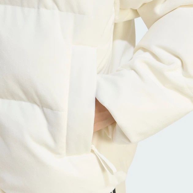Женская куртка HELIONIC DOWN PUFFER VELOUR adidas KQ8766 (L) белый (4068804796730) - изображение 5