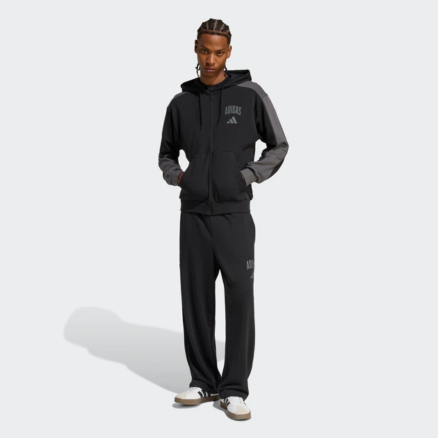 Чоловіча толстовка COLLEGIATE FRENCH TERRY FULL-ZIP HOODED adidas KH2762 (XS) чорний (4068822364089) - Фото 3 Чоловіча толстовка COLLEGIATE FRENCH TERRY FULL-ZIP HOODED adidas KH2762 (XS) чорний (4068822364089) - зображення 3