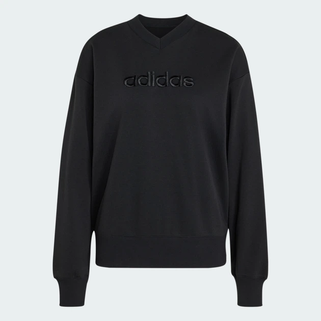 Женский свитшот Seasonal Essentials Satin V-Neck adidas KS2800 (XL) черный (4069993159023) - изображение 6