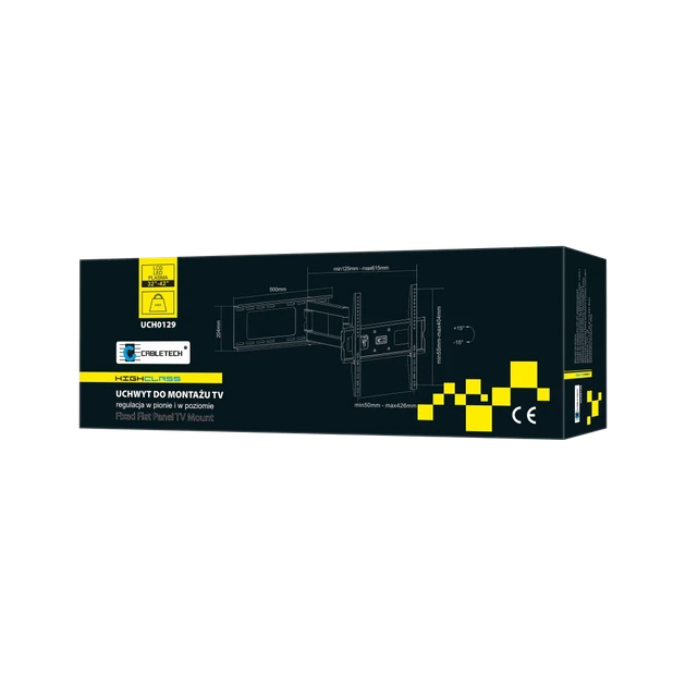 Кронштейн для ТВ 37-70 дюймов Cabletech Black (UCH0129) - Фото 5 Кронштейн для ТВ 37-70 дюймов Cabletech Black (UCH0129) - изображение 5