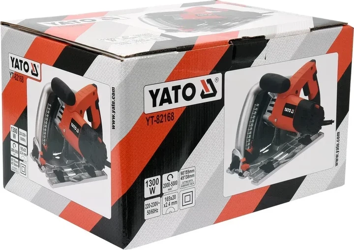 Пила дискова занурювальна YATO 1300 Вт диск 165 мм YT-82168 - зображення 4