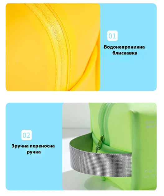 Органайзер-косметичка водонепроникна для подорожей Поліестер жовта 23х11,5х11,5 см - зображення 6