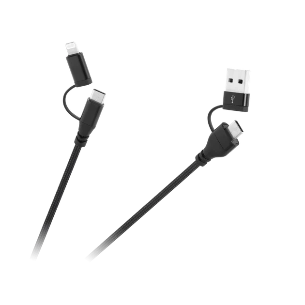 Кабель USB A/C - USB C/Lightning (2+2) 1m Cabletech (KPO3943) - Фото 1 Кабель USB A/C - USB C/Lightning (2+2) 1m Cabletech (KPO3943) - изображение 1