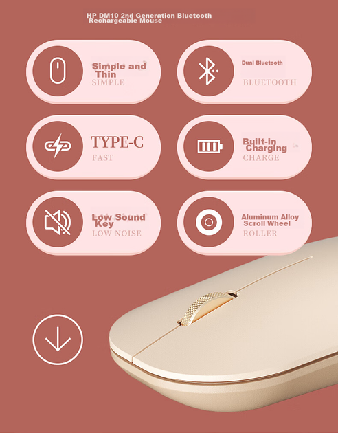 Мышь HP DM10C Wireless Beige - изображение 3