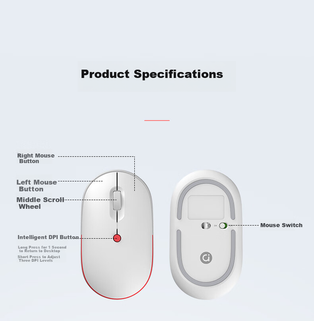 Мышь ASUS Aodou Wireless Black - изображение 5