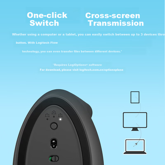 Мышь Logitech Lift Wireless/Bluetooth Rose - изображение 3