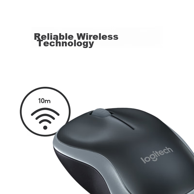 Мышь Logitech M185 Wireless Grey - Фото 5 Мышь Logitech M185 Wireless Grey - изображение 5
