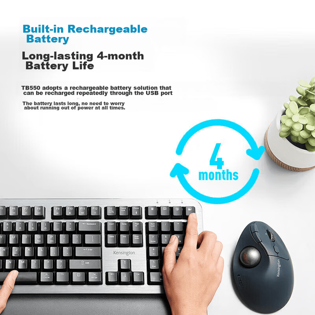 Трекбол Kensington Pro Fit Ergo TB550 Wireless (K72196) - изображение 2