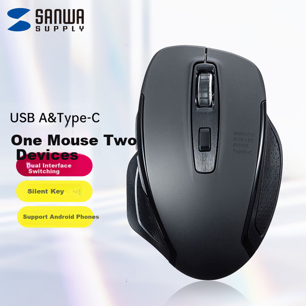 Миша Sanwa Supply WBLC169 на батарейці Wireless Black - зображення 2