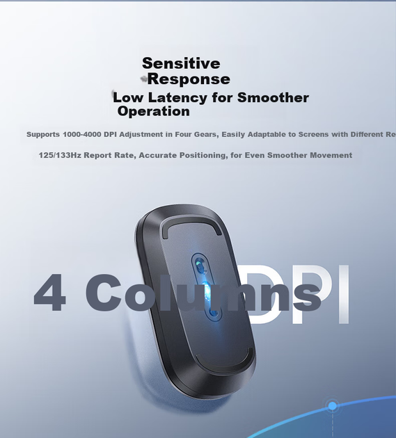 Мышь Ugreen M256 Wireless/Bluetooth Silver - изображение 9