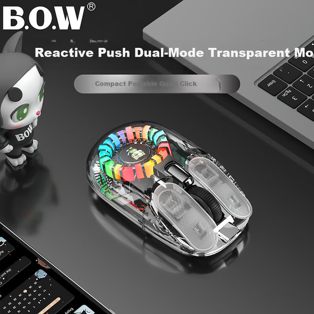 Миша B.O.W MD508L Wireless/Bluetooth Silver - зображення 2