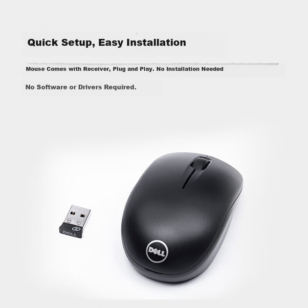 Миша Dell WM126 Wireless Black - зображення 2