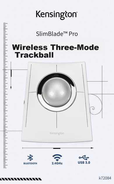 Трекбол Kensington SlimBlade Pro Wireless (K72084) - изображение 5