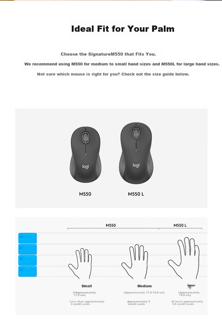 Мышь Logitech M550 L Bluetooth Black - изображение 2