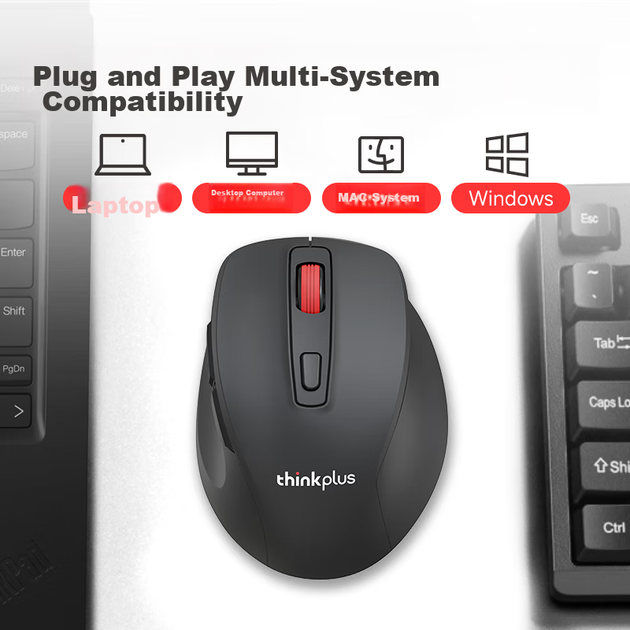Мышь ThinkPlus M30 Silent Wireless Black - изображение 5