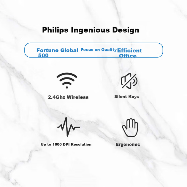 Мышь Philips SPK7358 Wireless Black - изображение 2