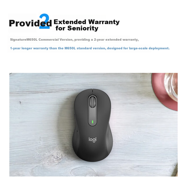 Мышь Logitech M650 L Business Wireless/Bluetooth Black - изображение 3
