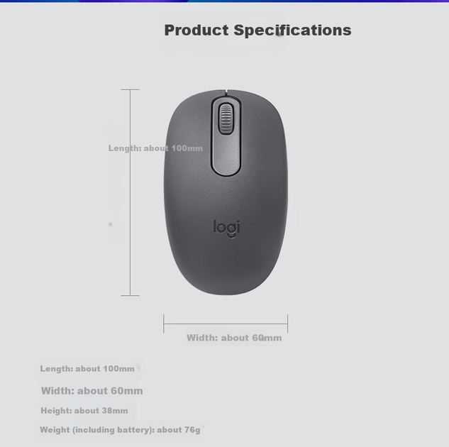 Мышь Logitech M196 Bluetooth Graphite - Фото 3 Мышь Logitech M196 Bluetooth Graphite - изображение 3