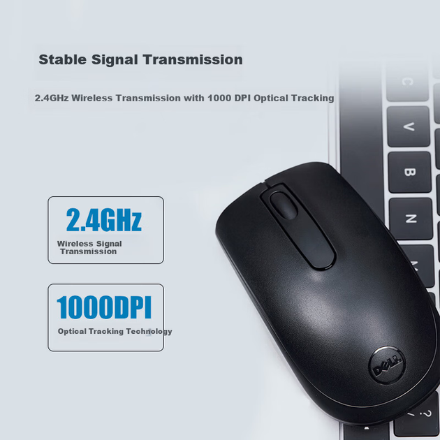 Мышь Dell WM118 Wireless Black - изображение 5